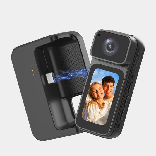 Mini 2.7K Thumb Action Camera with Charging Case