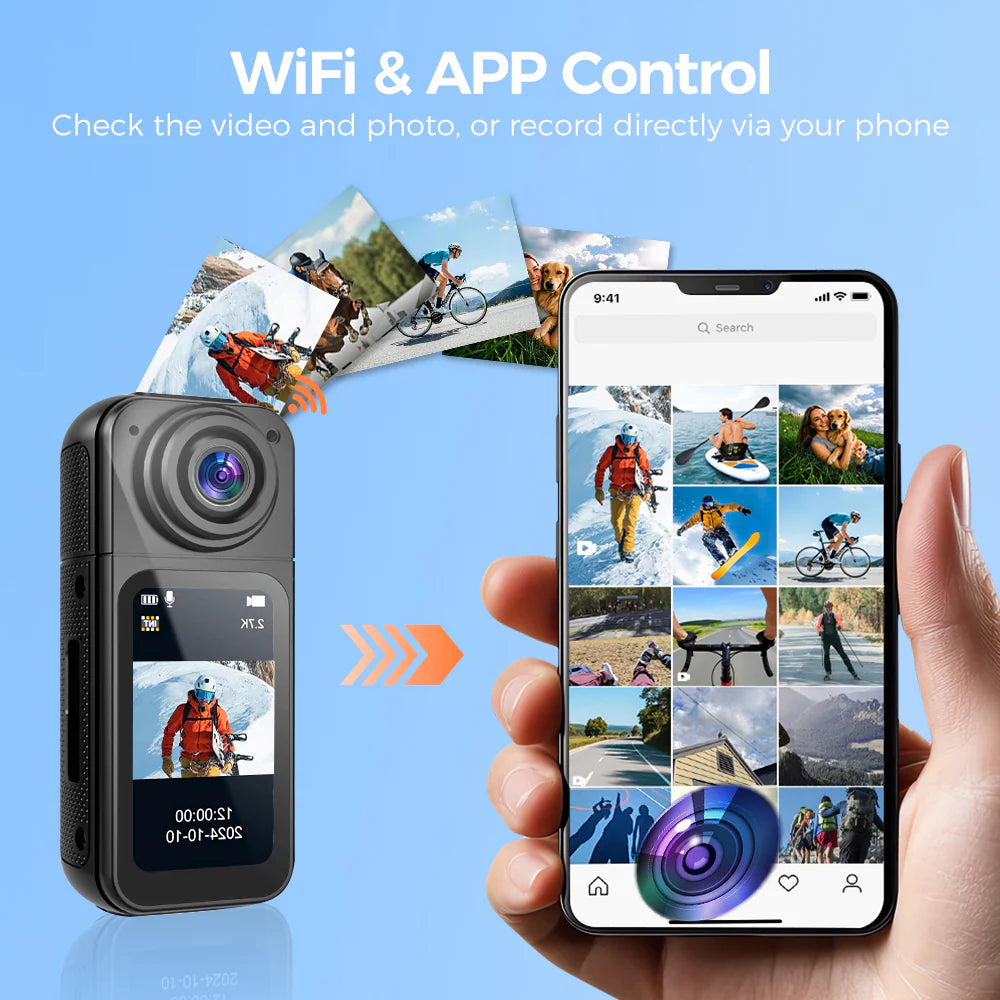 Mini 2.7K Thumb Action Camera