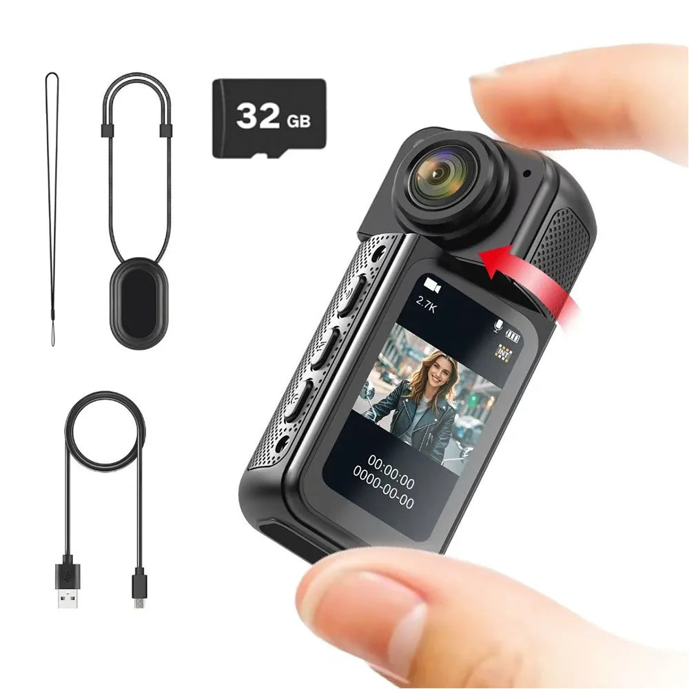Mini 2.7K Thumb Action Camera