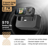 Mini 2.7K Thumb Action Camera with Charging Case